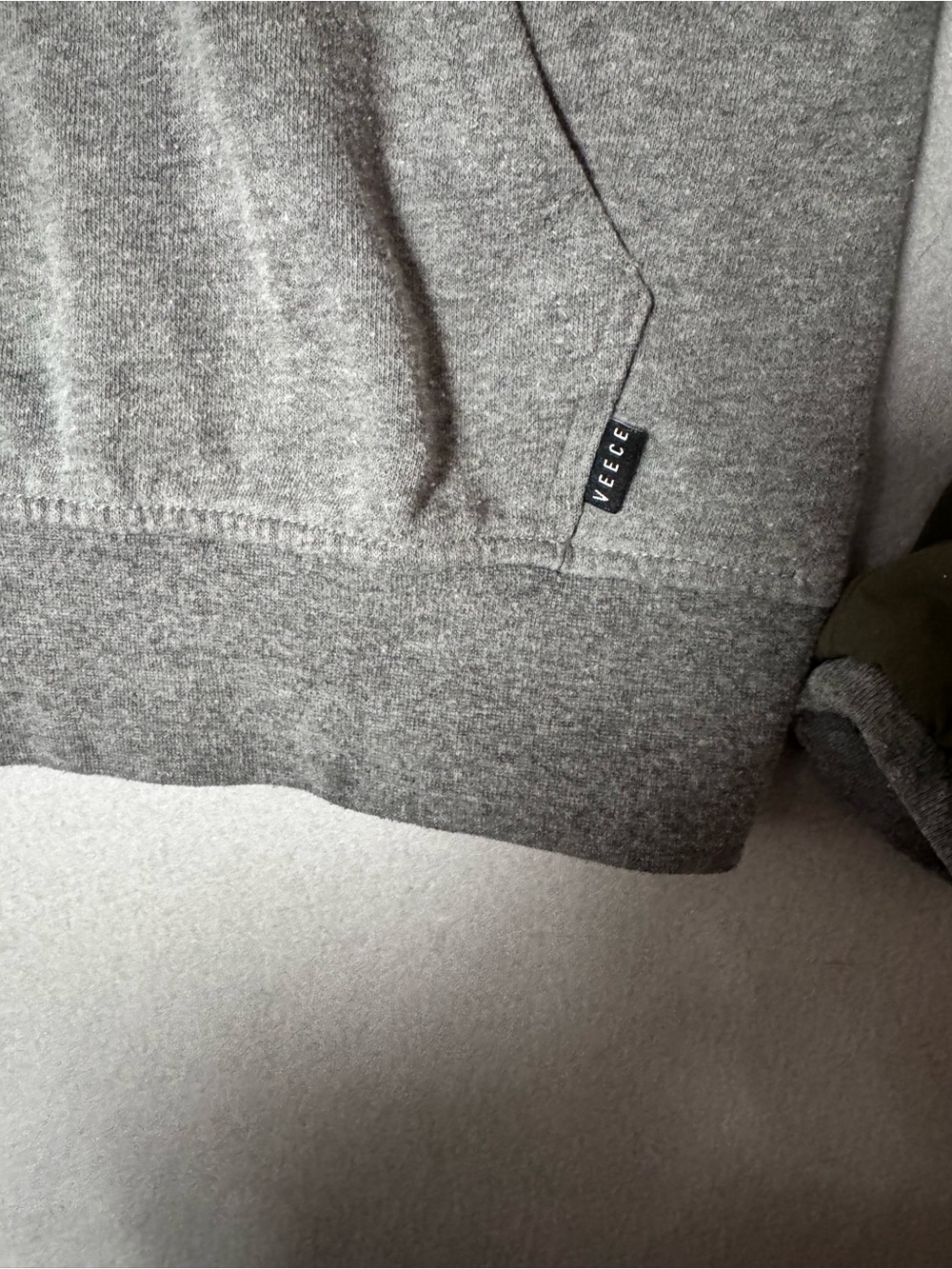 Men's Veece Olive & Gray Hooded Half-Zip Pullover Jacket - Picture 6 of 8